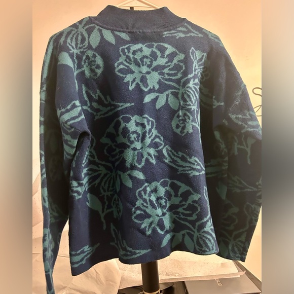 Cyrus Teal Knit Sweater - Picture 2 of 3